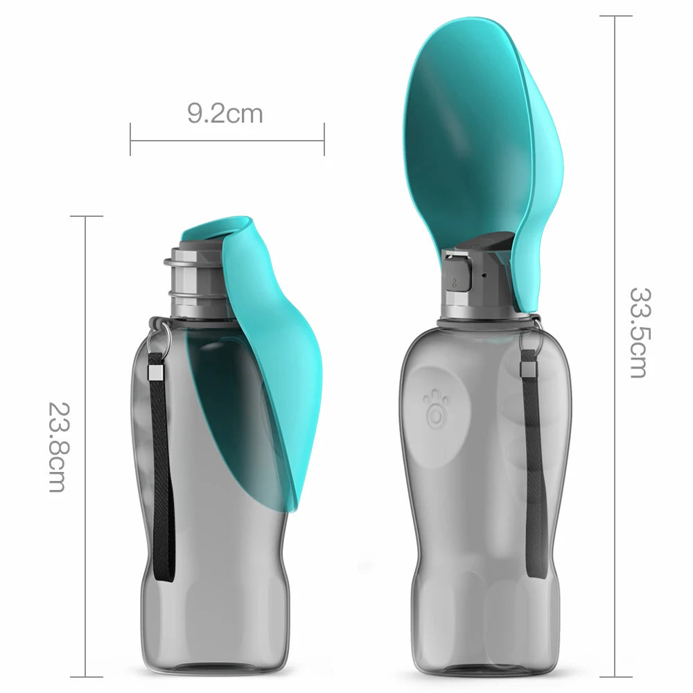 800ml Portable Water Bottle for Large Dogs - Outdoor Travel and Hiking Foldable Drinking Bowl for Golden Retrievers and Other Breeds