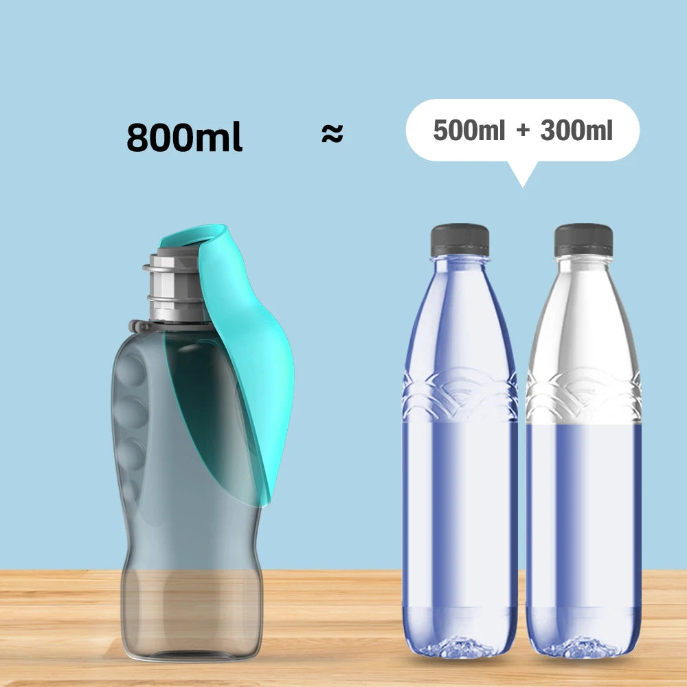 800ml Portable Water Bottle for Large Dogs - Outdoor Travel and Hiking Foldable Drinking Bowl for Golden Retrievers and Other Breeds