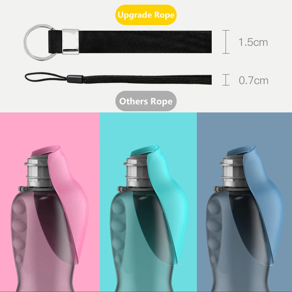 800ml Portable Water Bottle for Large Dogs - Outdoor Travel and Hiking Foldable Drinking Bowl for Golden Retrievers and Other Breeds