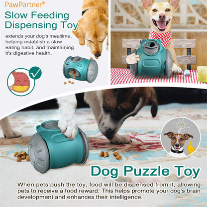 Interactive Dog Tumbler Toy - IQ Enhancing Slow Feeder for Small to Medium Dogs and Cats, Balance Training Pet Product