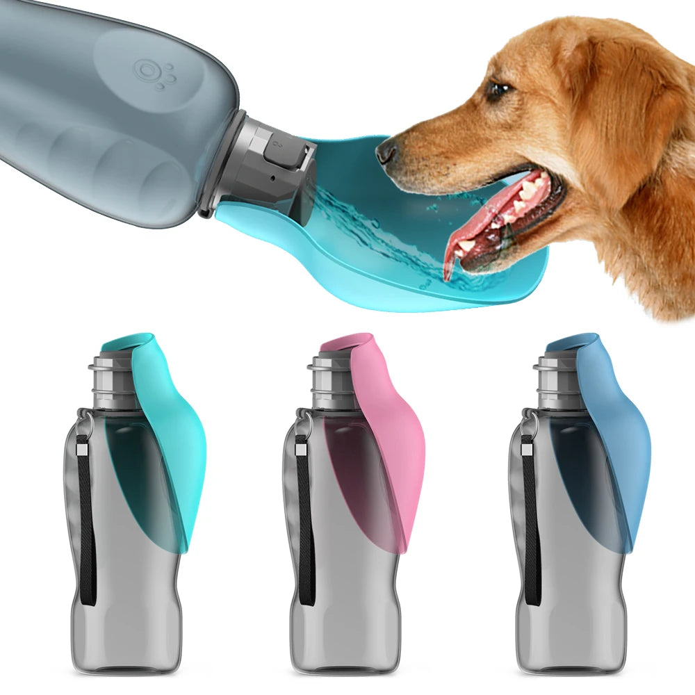 800ml Portable Water Bottle for Large Dogs - Outdoor Travel and Hiking Foldable Drinking Bowl for Golden Retrievers and Other Breeds