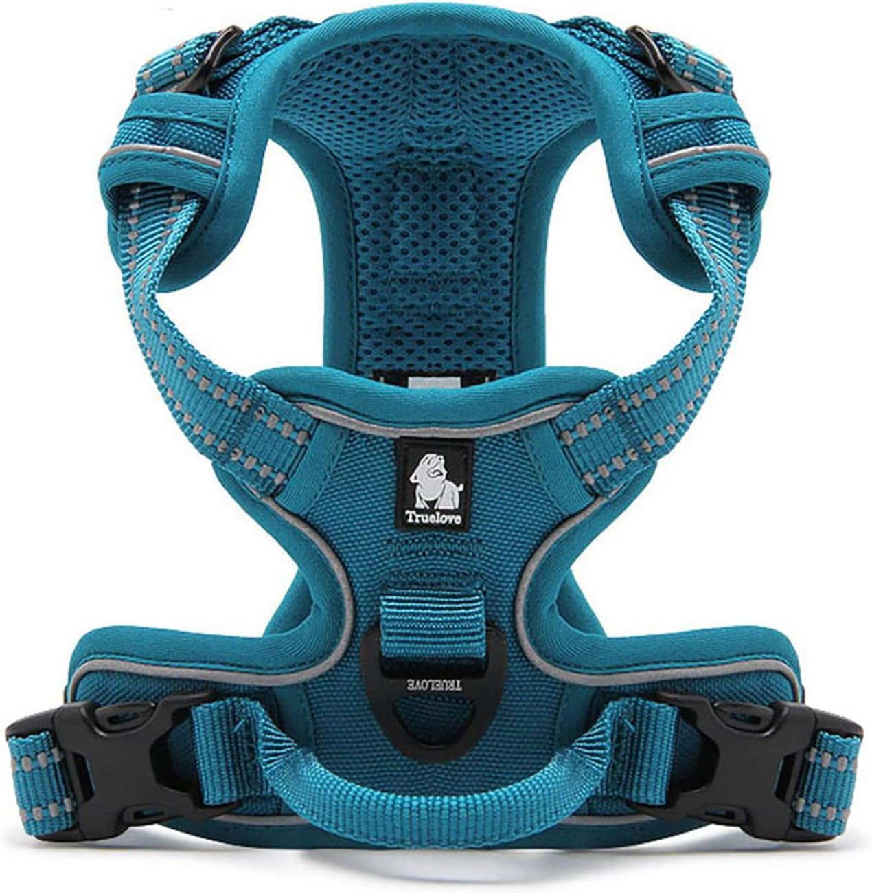Adjustable Reflective No-Pull Dog Harness - Comfortable Control Vest in Brilliant Colors (Blue, XS)